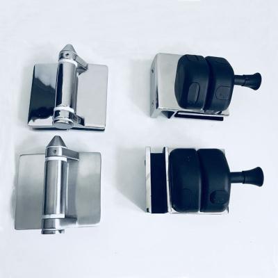 China Deplex 2205 Heavy Duty Stainless Steel Spring Self Closing Glass Hinge For Pool Fence Gate Glass To Glass Hinge for sale