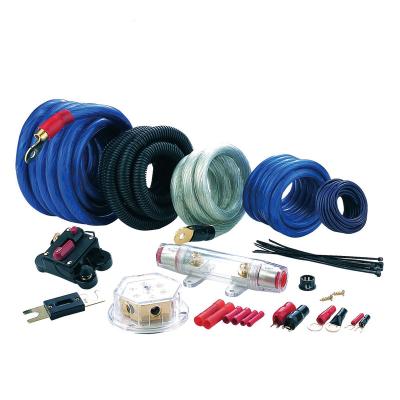 China 0 Power AUDIO Gauge CAR Rca Ps-K3 Blue Color And Silver Car Audio Amplifier Installation Cable Amp Wiring Kits for sale