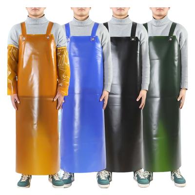 China Durable Wholesale Goods Thicken Bib Apron Cobbler PVC Clear Large Size And Full Length Aprons For Men for sale