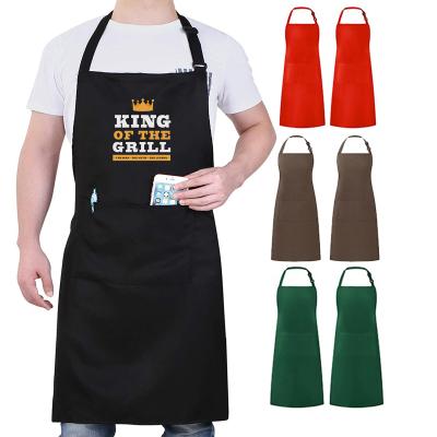 China Food/Beverage Kitchen Household Items Oil Proof Polyester Apron Bartender Apron With Pocket And Adjustable Straps for sale