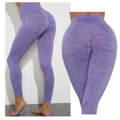 China Breathable Custom High Waist Fitness Women Legging Solid Color Running Wear Active Leggings Seamless Yoga Pants for sale