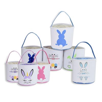 China Wholesale 2022 Festival Decoration The New Cute Easter Bunny Basket Easter Bucket Easter Egg Decoration for sale