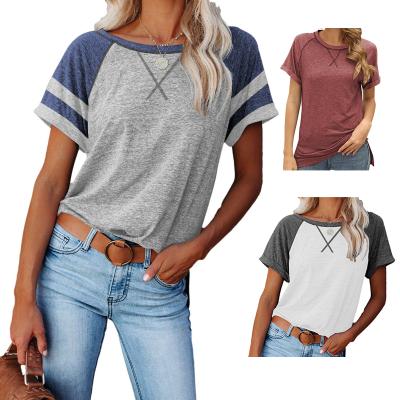 China 2021new QUICK DRY custom loose fit basic design T-shirt woman T-shirt blouse for women for sale