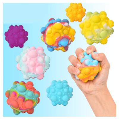 China 2021 Popular Eco-friendly Decompression Silica Gel Relaxing Ball Jumping Tts Busy Person Toy 3D Decompression Ball For Kids for sale