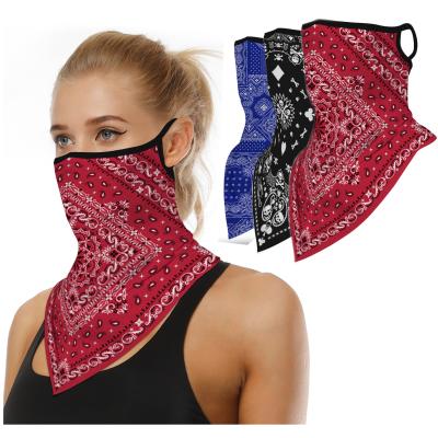 China 89%Polyester+11%Spandex Face Scarf Bandana Neck Cuff Scarf Mouth Cover Headband Men Women for sale