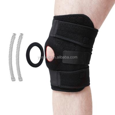 China Men Women Knee Compression Sleeve Support Knee Brace Patella Stabilizer Neoprene Adult Open Knee Support for sale