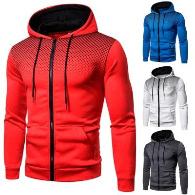 China LUCKYONE Anti-Wrinkle Men's Jackets Hoodies Coats Casual Zipper Sweatshirts Winter Male Fashion Jacket Men's Tracksuit Clothing Add Wool Hoodie for sale