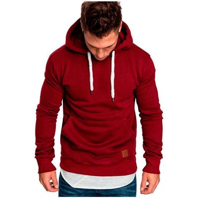 China New Men's Custom Sweatshirts Hoodies Luckyone Anti-wrinkle Male Winter Casual Hoodie Warm With Pocket Pullover Cotton Hooded Solid With Hat Top for sale