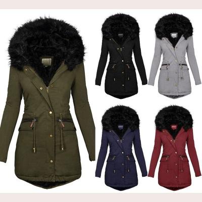 China Women's Casual Thicker Winter Hoodies Solid Thin Wool Women's Anorak Anti-wrinkle Fashion Parka Coat Jacket Down Overcoat 5XL Plus Size for sale