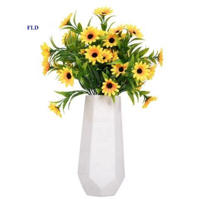 China Europe Fuleide Floral Decor Flowers Artificial Gerbera Daisy Flowers 5branch 15 Heads Artificial Silk Flannel Gerbera Daisy Flower for sale