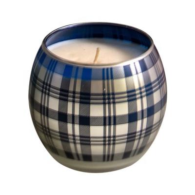 China Home Decor/Gifts/Scented Plaid Candle Jar Factory Dropshipping Classic Essence Scented Soy Wax Candles Gift or Home Use for sale