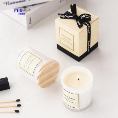 China Luxury Scented Candles Soy Wax and Scent Oils Aromatherapy Aroma Working Candles With Glass Jar Tin Gift Box for sale