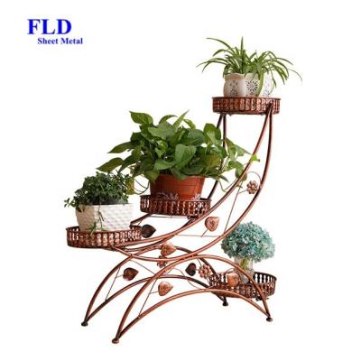 China European Style Plant Pot Multi-Tiered Steel Tiered Rack and Rack Planter for sale