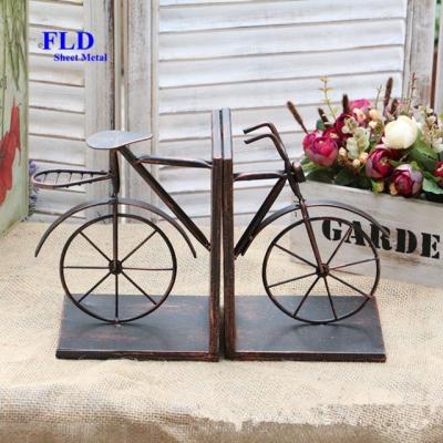 China USA country style dropshipping american country metal bicycle bronze bookends for home decor for sale