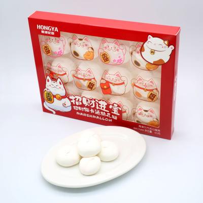 China Normal Marshmallow wholesale custom yummy cotton candy Candy Coated Marshmallow Jam filled marshmallow for sale