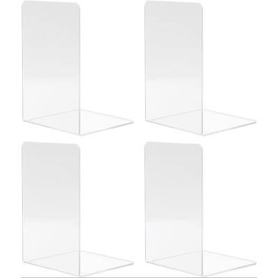 China Classic Acrylic Bookends for Shelves Transparent Bookends Bookends for Kids for sale