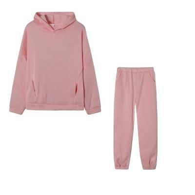 China QUICK DRY Ready to Ship Drop Shipping Lady Fleece Hoody Top Training Polyester Jogging Tracksuit Crewneck Off Shoulder With Pocket For Women for sale