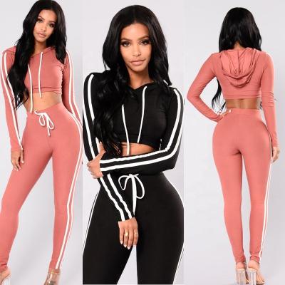 China 2022 Fashion Hot Sale Summer QUICK DRY Hot Women Long Pants 2 Piece Sets Women Drawstring Crop Top Hoodie 2 Piece Set Teams Jogging Hoodie for sale