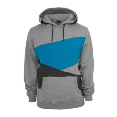 China Wholesale Custom Anti-wrinkle Pullover Color Block Fleece Printed Mens Hoodies for sale