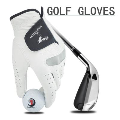 China New Design Mens Quilting Golf Gloves Cabretta Leather Golf Gloves With Hand for sale