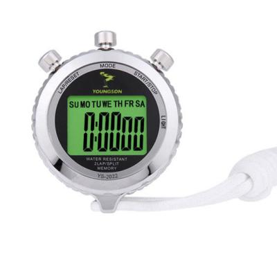 China EL Backlight Professional Sports Timer Water Resistant Stopwatch with Buzzer for sale