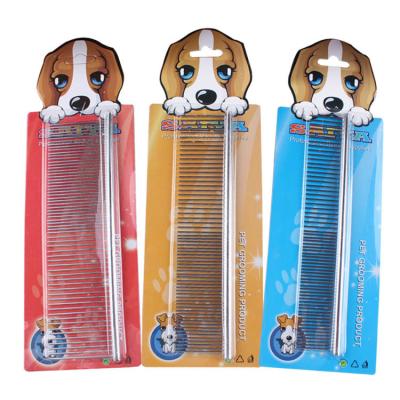 China Wholesale Viable Grooming Simple Pet Hair Dog Supplies Stainless Steel Needle Comb Stainless Steel Pet Comb for sale