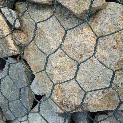 China Plain Weave 2.7mm Wire Diameter Galvanized Gabion Baskets Stone Cages Hexagonal Gabion Wire Mesh Boxes 2x1x1m for sale