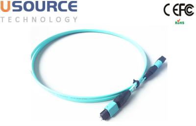 China OM4 MPO Cable Assemblies Low IL , Customized  Multi - Fiber MTP Trunk Cable for sale