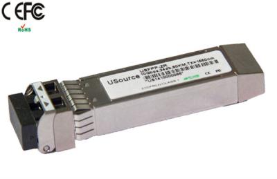 China 10GBASE-Zr 10 Gigabit Ethernet SFP+, Optische het Kanaalzendontvanger van de Verbindingenvezel Te koop