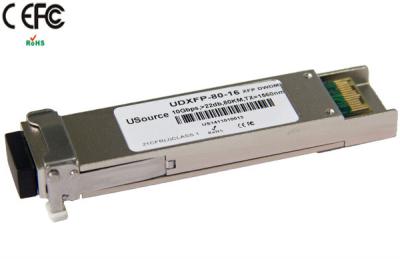 China 10 GBASE  DWDM XFP Optical Transceiver 100GHz with Duplex LC Receptacle for sale