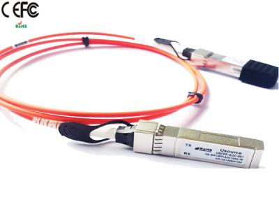 China Fiber Cable 10G SFP+ AOC Cable Cisco SFP-10G-AOC1M 850nm Wavelength for sale