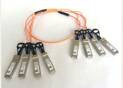 China 1M 4X4 Breakout AOC Cables SFP-10G-AOC1M Active Cable SFP+ Connector for sale