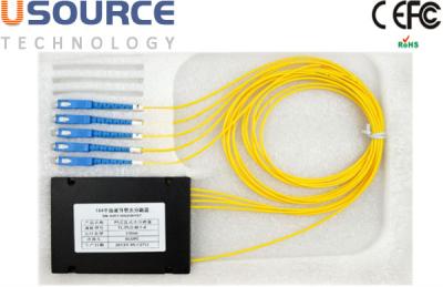 중국 1×4 팬-아웃 광섬유 쪼개는 도구 연결관을 가진 PDL < 0.2dB 광섬유 PLC 쪼개는 도구 판매용