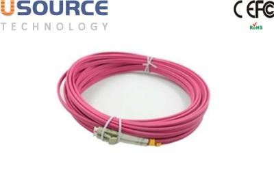 China G652d 50 /125um Optical Fiber Patch Cord Duplex OM4 3mm Jacket For 10Gb Connectors for sale