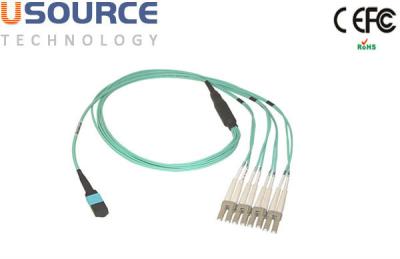 Κίνα MPO (f) - διπλή 12F 3mm OM3 MPO QSFP συνέλευση 2.0mm καλωδίων LC Fanout προς πώληση