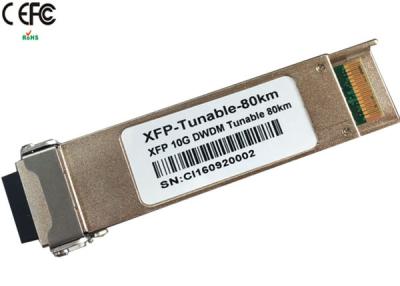 China Melodisches XFP optisches Duplex LC Transceivers 50GHz Ciscos 80km 10G DWDM zu verkaufen