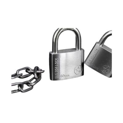 China Custom Materials Mini Safety Padlock High Quality Anti Stainless Circle Tri Cut Stainless Padlock for sale