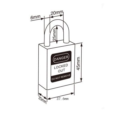 China Labor safety lockout padlock sample available cheap price safety protection lock nylon padlock for sale