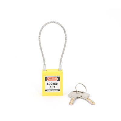 China Labor Safety Lockout Padlock Manufacture OEM Design Professional Made Cable Safety Iron Lockout Padlock for sale