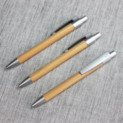 China High Quality Custom Eco Friendly Wood Ballpoint Pen With Sliver Part for sale