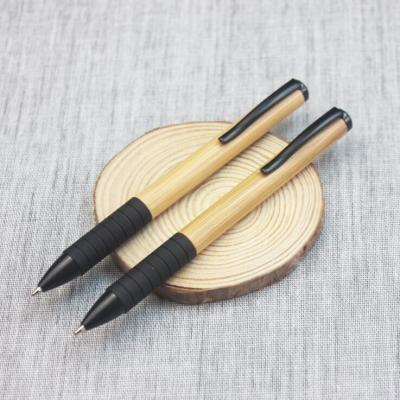 China Personalised stylish office supply wooden ball pen with black grip for sale