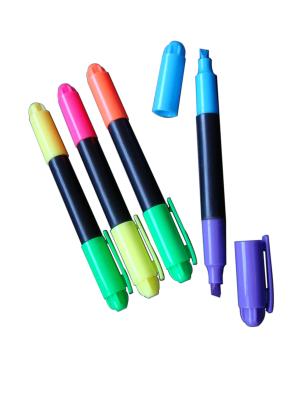 China Factory Selling Dual tips highlighter marker, Fluorescent Pen,harmless for sale