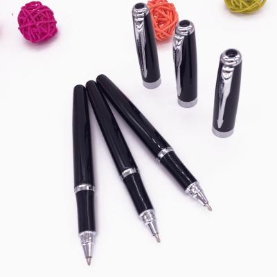 China Souvenir Metal Roller Pen Black Body Gel Ink Pen for sale