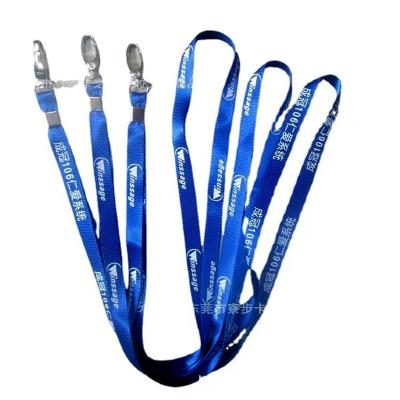 China Promotional Gift Customized bullet buckle silk screen heat transfer work lanyard for sale