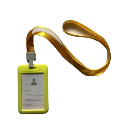 China ABS+nylon Hot selling nylon one-piece buckle plus push card cover,work permit card cover for sale