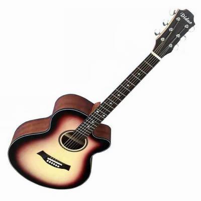 China 40 Inch Acoustic Guitar Student Practice Guitar Beginner Cheap Basswood Guitar Mucial Chinese Fingerboard Tuned Tone for sale