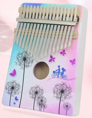 China China White DIY Spruce Wooden Thumb Piano Art Materials For Children Preschool Portable Hand Painted Education Kalimba for sale