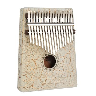 China China Supplier Fashion 17 Thumb Finger Okoume Sanza Ice Crake Texture Portable Keyboard Marimba Wooden Musical Instrument Kalimba for sale