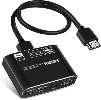 China Iron OZV8-3 4K@60Hz ARC Extractor 4k HDMI Audio Splitter HDMI 2.0 To TOSLINK SPDIF 7.1 Optical Converter for sale