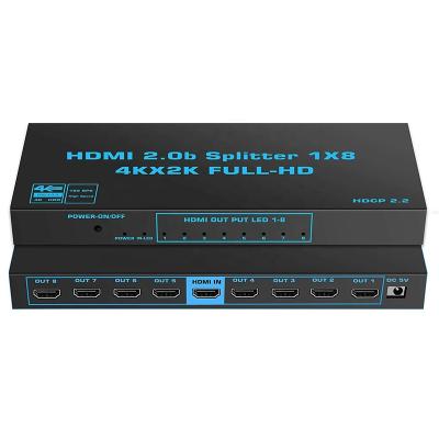 China OZF5-1 18Gbps 1x8 4K HDMI 2.0b Plug & Play Splitter 1 In 8 Out 8 Port Output With Scalar Support HDCP2.2 Compatible For Xbox PS4 Fire Stick for sale